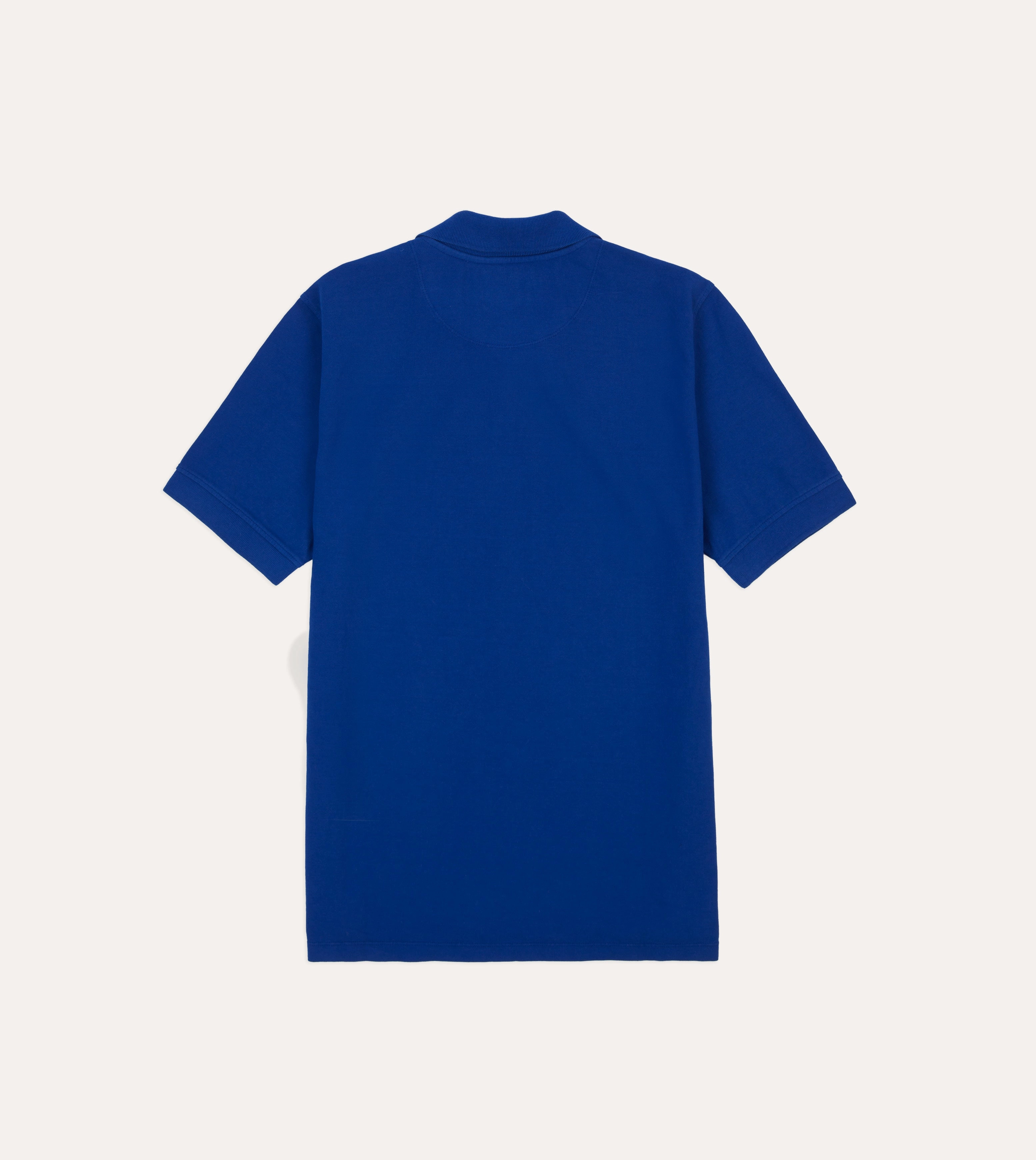 Outdoor Look packable Blue Piqu?? Cotton Polo Shirt