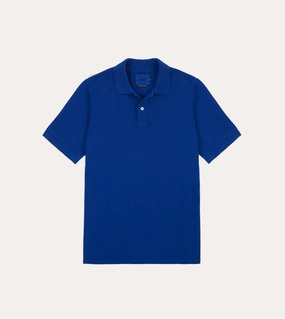 Urban Essential Blue Piqu?? Cotton Polo Shirt