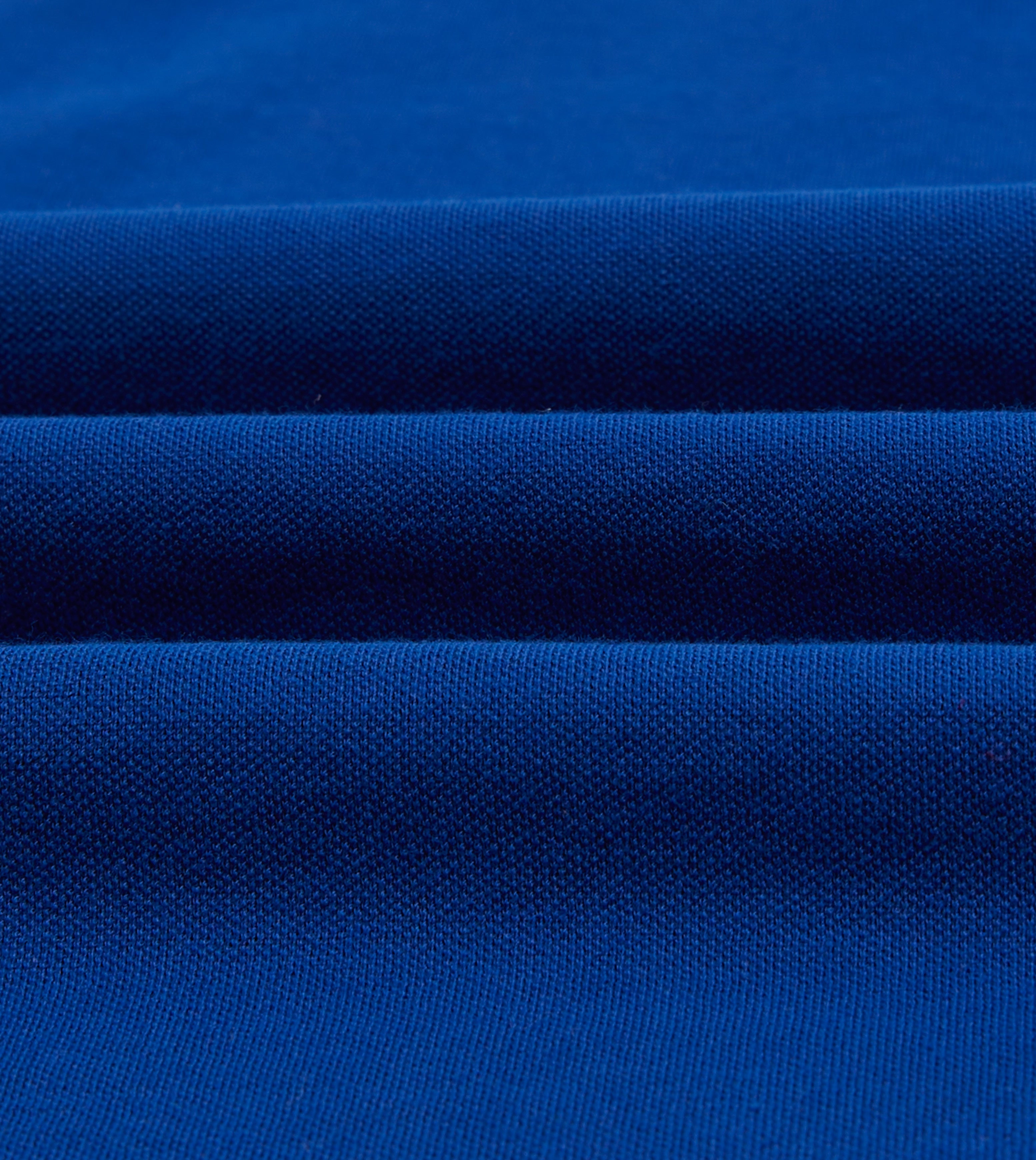 Soft Comfort product flannel coziness Blue Piqu?? Cotton Polo Shirt
