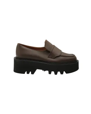 ATP Atelier Pescara Chunky Sole Loafers in Brown Leather Hold Strong Core Comfort