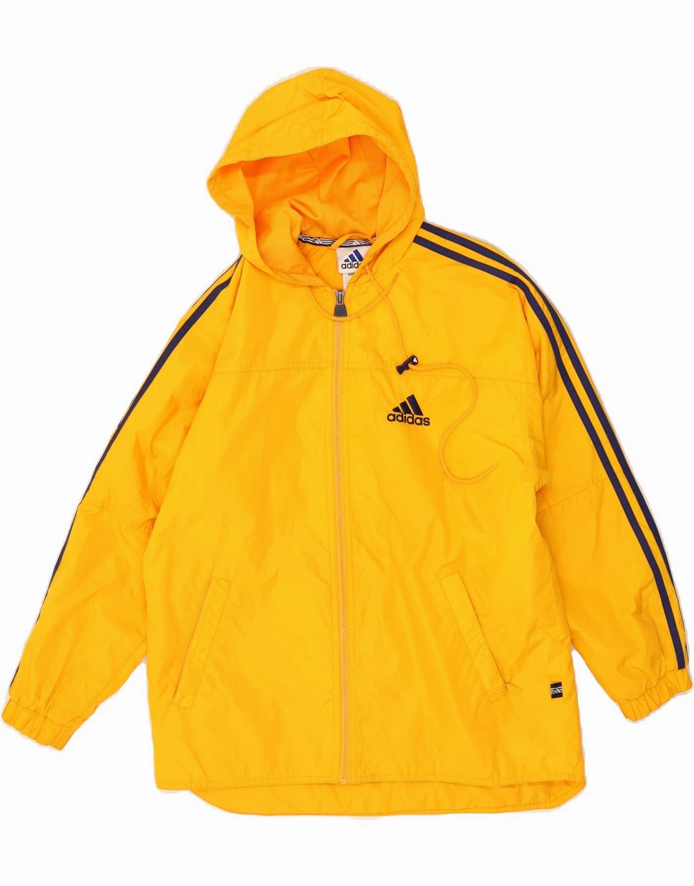 Fashion Ease Frictionless Cuffs ADIDAS Boys Oversized Graphic Hooded Rain Jacket 11-12 Years Yellow