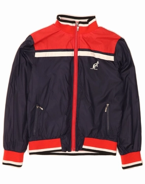 Adjustable Waistband nylon AUSTRALIAN L'ALPINA Boys Bomber Jacket 9-10 Years Navy Blue Colourblock