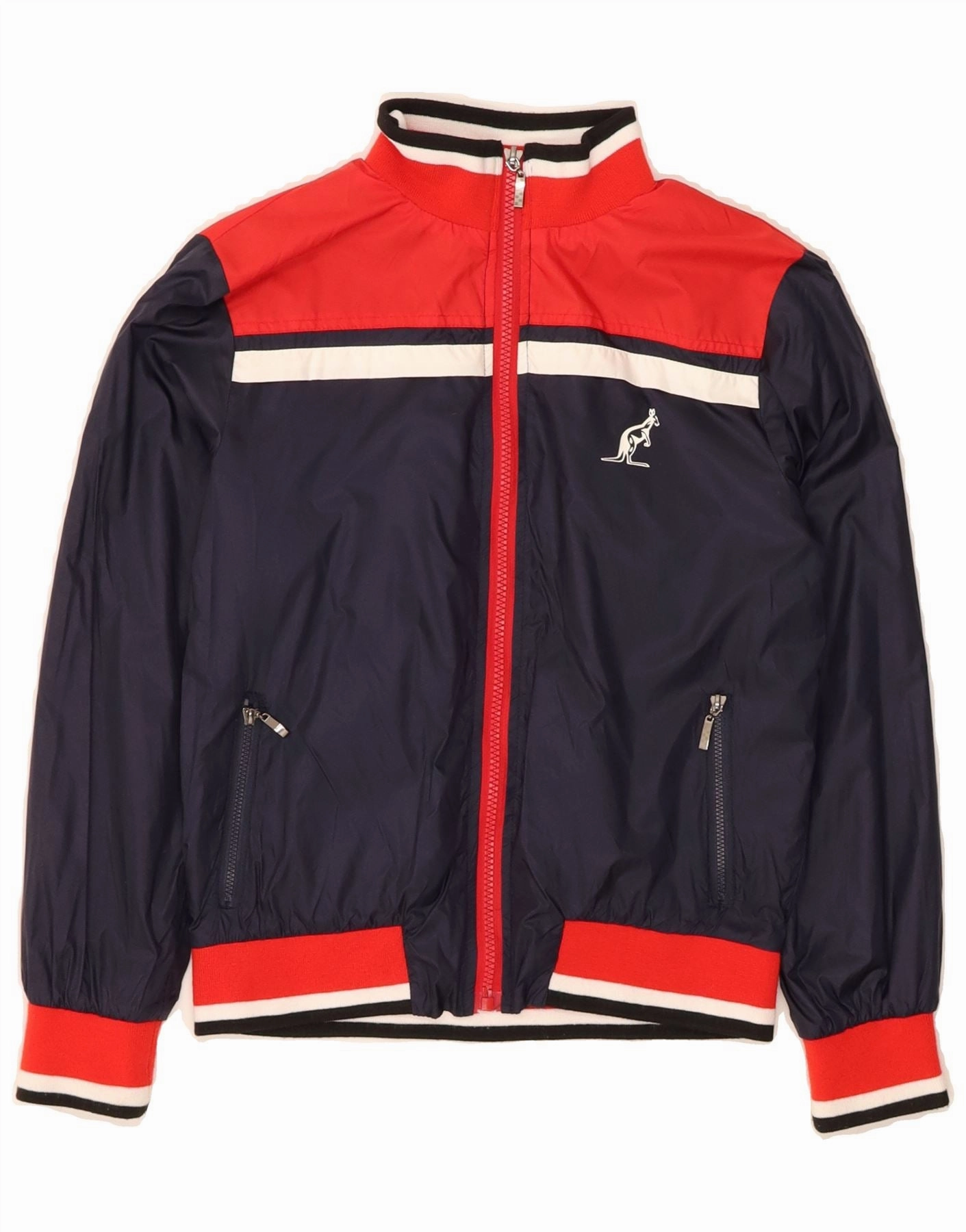 Adjustable Waistband nylon AUSTRALIAN L'ALPINA Boys Bomber Jacket 9-10 Years Navy Blue Colourblock