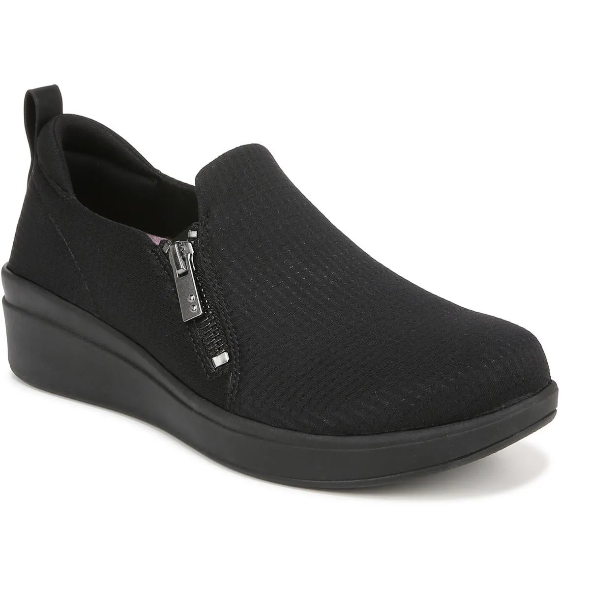 Smart Comfort Supportive Cushioning Luminous   Womens Zipper Arch Support Slip-On Sneakers