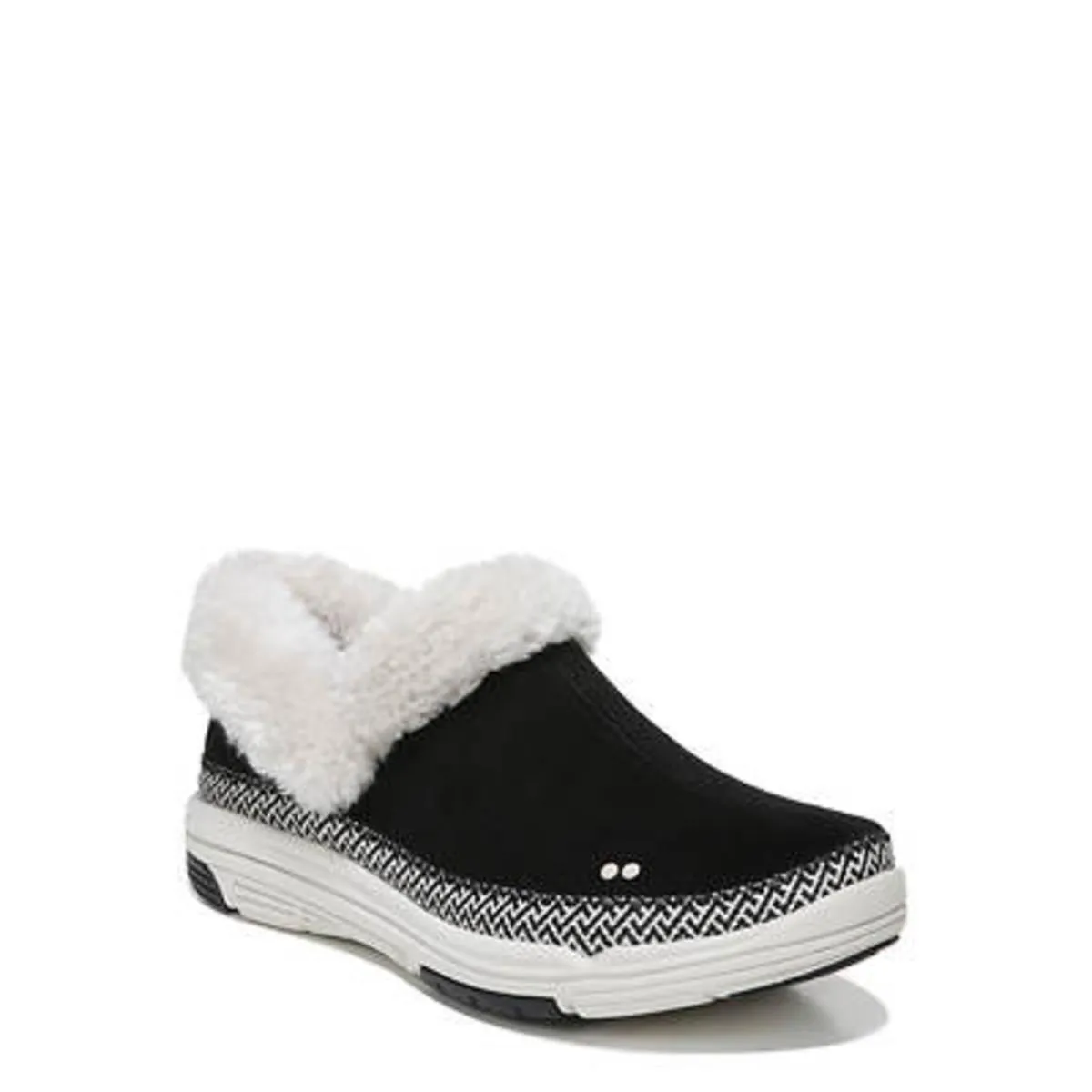 Awaken Womens Suede Faux Fur Slip-On Sneakers Travel Essential