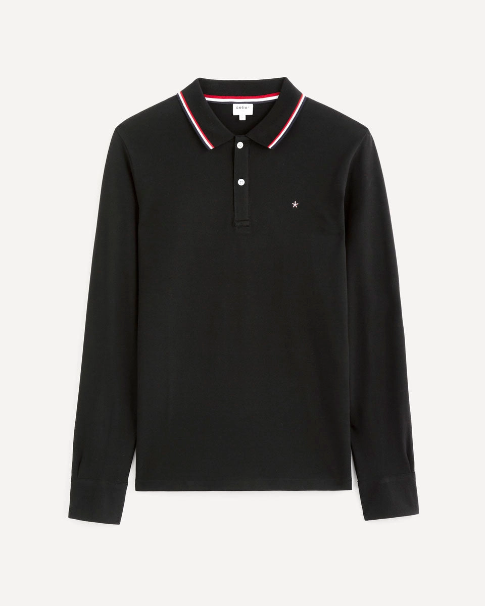Modern innovation Celio Men Black Long Sleeve Polo