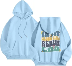Azeralia Hoodies for Women Round Neck Long Sleeve Sweatshirt Print College Style Pullover Autumn Winter Casual Top