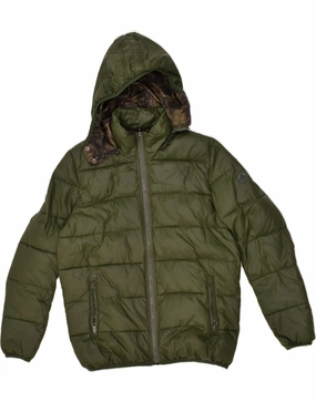 Weekend Hike BEST COMPANY Boys Hooded Padded Jacket 11-12 Years Green Polyamide