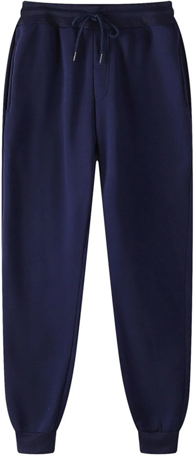 Baggy Cargo Sweatpants for Men Plus Size Drawstring Waist Joggers with Pockets Open Bottom Athletic Sweat Pants
