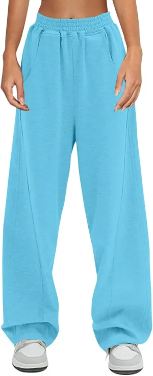 Baggy Cargo Sweatpants for Women Pockets Lounge Fall Clothes Outfits 2024 Casual Fleece High Waisted Pants Jogger Y2K