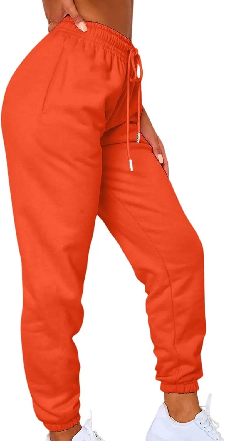 Baggy Sweatpants for Women Girls Teen Plus Size Athletic Joggers Fleece Cargo Pants Drawstring Bottoms Lounge