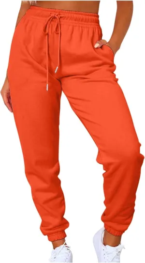 Baggy Sweatpants for Women Girls Teen Plus Size Athletic Joggers Fleece Cargo Pants Drawstring Bottoms Lounge