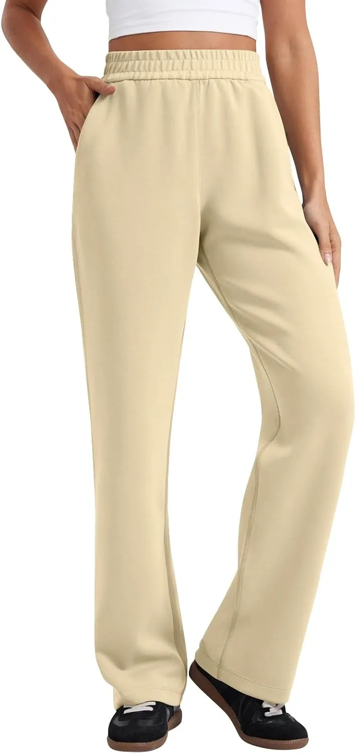 Baggy Wide Leg Sweatpants Casual Drawstring High Waisted Workout Pants with Pockets Lightweight Yoga Lounge Pants