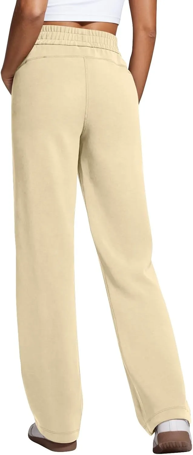Baggy Wide Leg Sweatpants Casual Drawstring High Waisted Workout Pants with Pockets Lightweight Yoga Lounge Pants