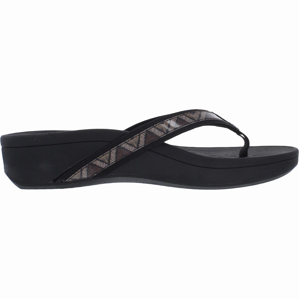 Ankle Grip Slim Arch High Tide Womens Leather Wedge Thong Sandals