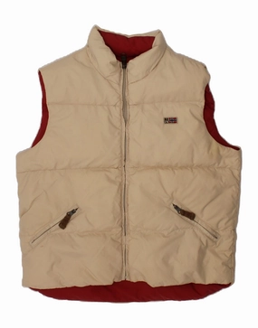 Odor Control Fabric NAPAPIJRI Boys Graphic Reversible Padded Gilet 7-8 Years Beige