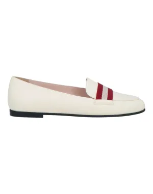 Bally Mady 6244536 Women's Bone Calf Plain Leather Loafers Supportive sole Easy-to-Wear Shoes