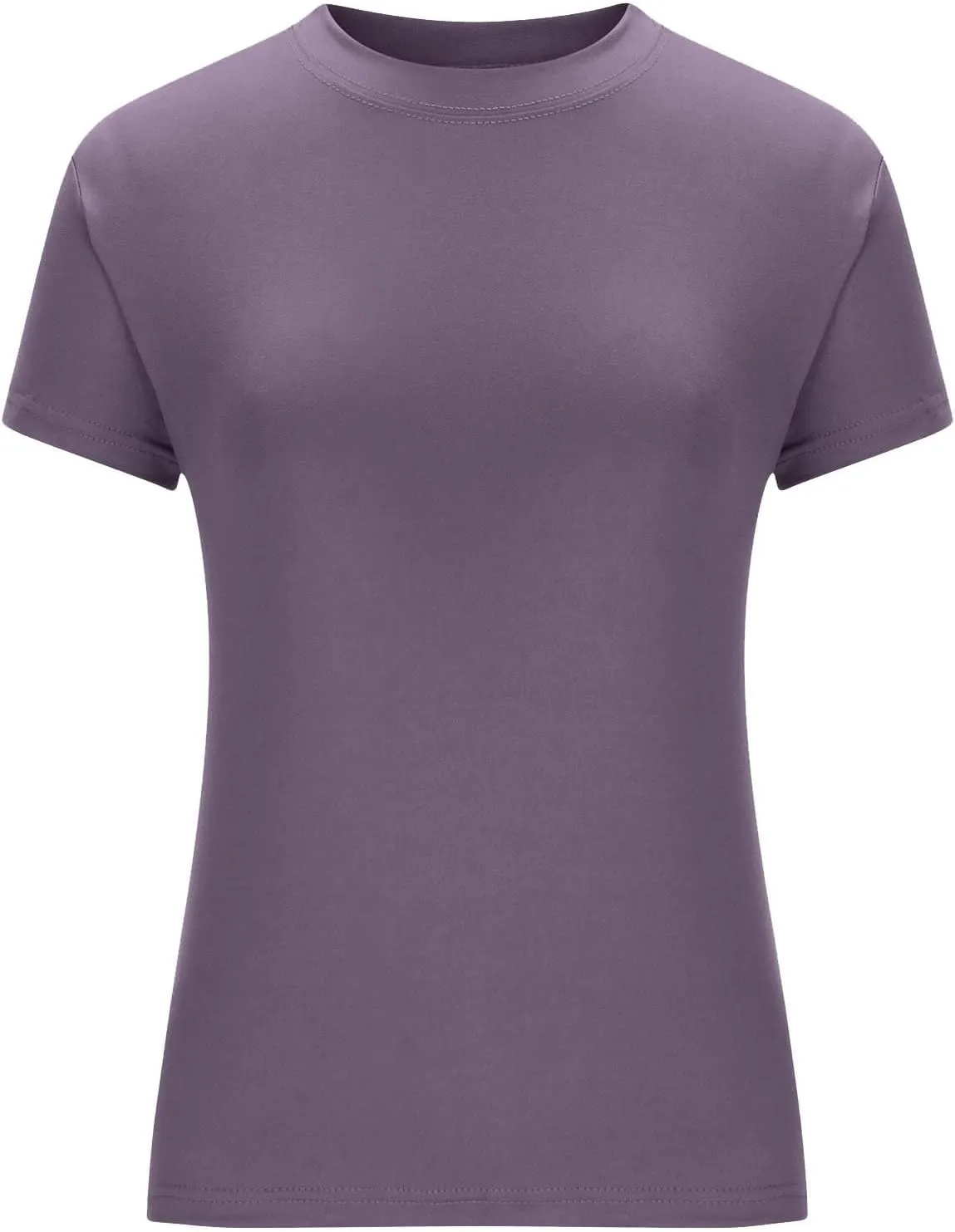 Basic Slim Fit Short Sleeve Tops Womens Summer 2025 Crew Neck Tops Fashion Basic Tee Shirts Casual Going Out Top