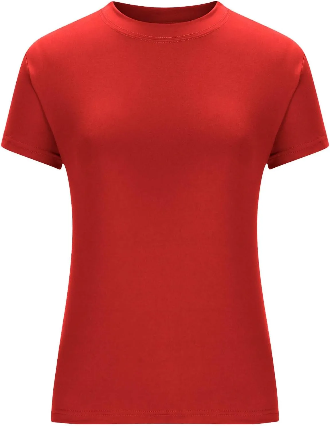 Basic Slim Fit Short Sleeve Tops Womens Summer 2025 Crew Neck Tops Fashion Basic Tee Shirts Casual Going Out Top