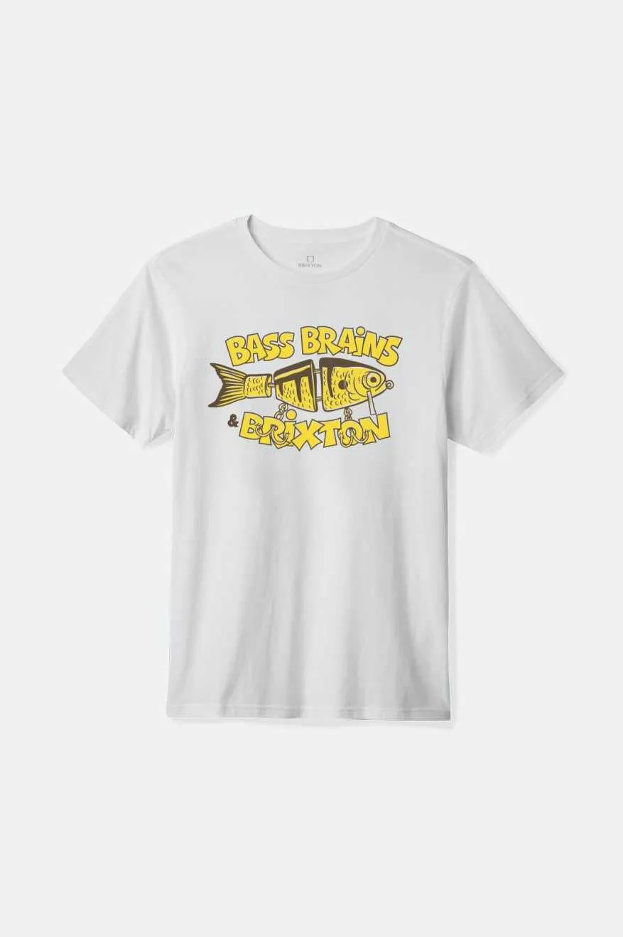 Versatile Apparel Bass Brains Bait S/S Standard T-Shirt - White