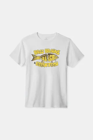 Bass Brains Bait S/S Standard T-Shirt - White Geometric Print AntiStaticLining