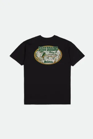Comfortable Weave Bass Brains Swim S/S Standard Tee - Black