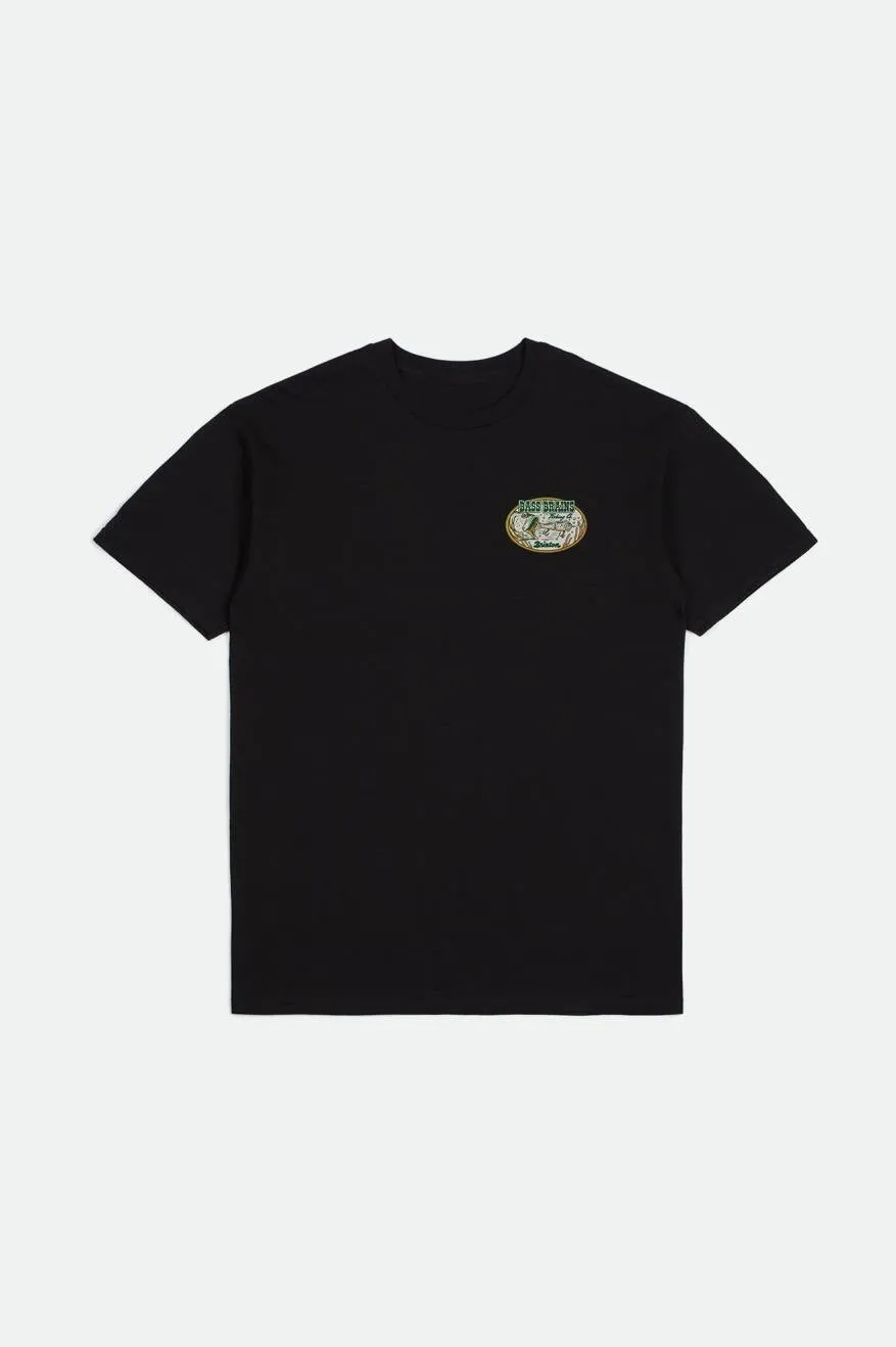 Elderly Comfort On-the-Go Fashion Bass Brains Swim S/S Standard Tee - Black