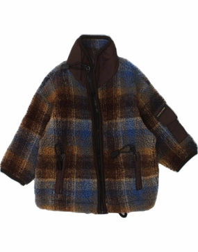 Altruism THINK PINK Boys Fleece Jacket 2-3 Years Brown Check Polyester