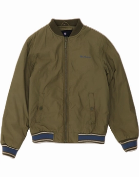 Lotion Quick Closure BEN SHERMAN Boys Bomber Jacket 10-11 Years Green Cotton