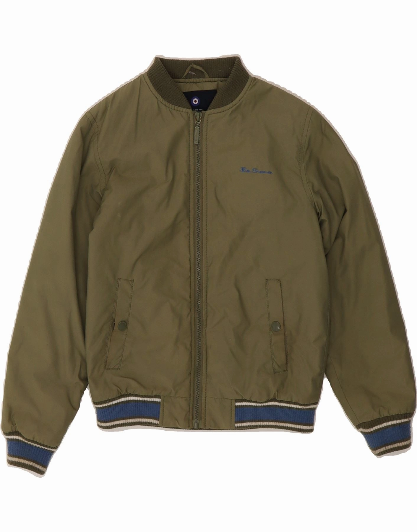 Lotion Quick Closure BEN SHERMAN Boys Bomber Jacket 10-11 Years Green Cotton