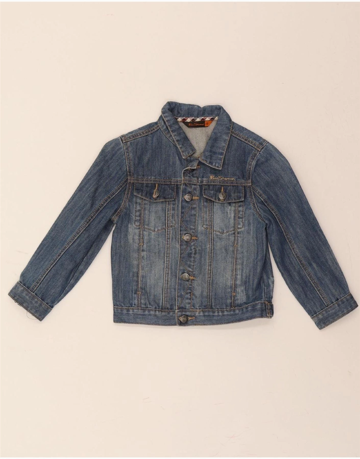 Storm Defense investment piece BEN SHERMAN Boys Denim Jacket 5-6 Years Blue Cotton