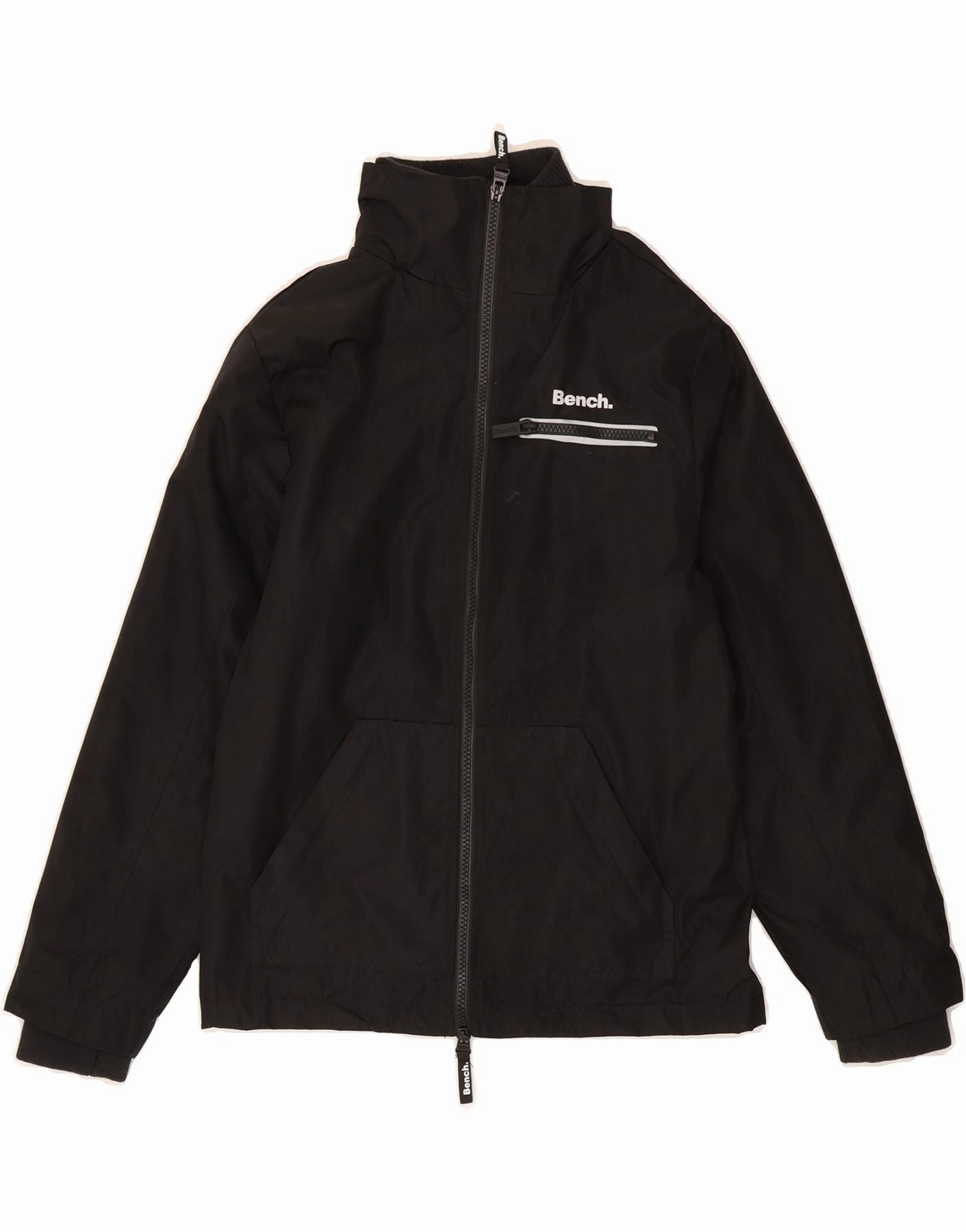 Sport Comfort BENCH Boys Graphic Bomber Jacket 11-12 Years Black Polyester