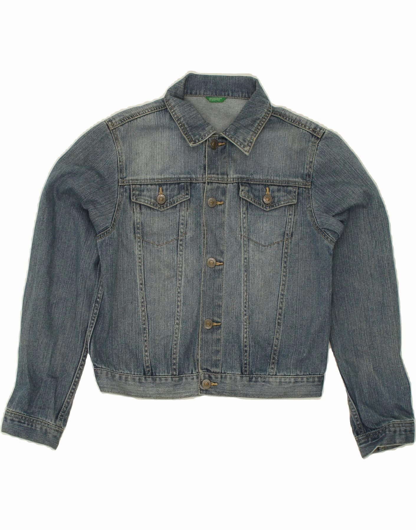 suitable for holidays BENETTON Boys Denim Jacket 11-12 Years Blue Cotton