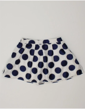 Move Easy Social Ease BENETTON Girls A-Line Skirt 11-12 Years 2XL W28 White Polka Dot Viscose