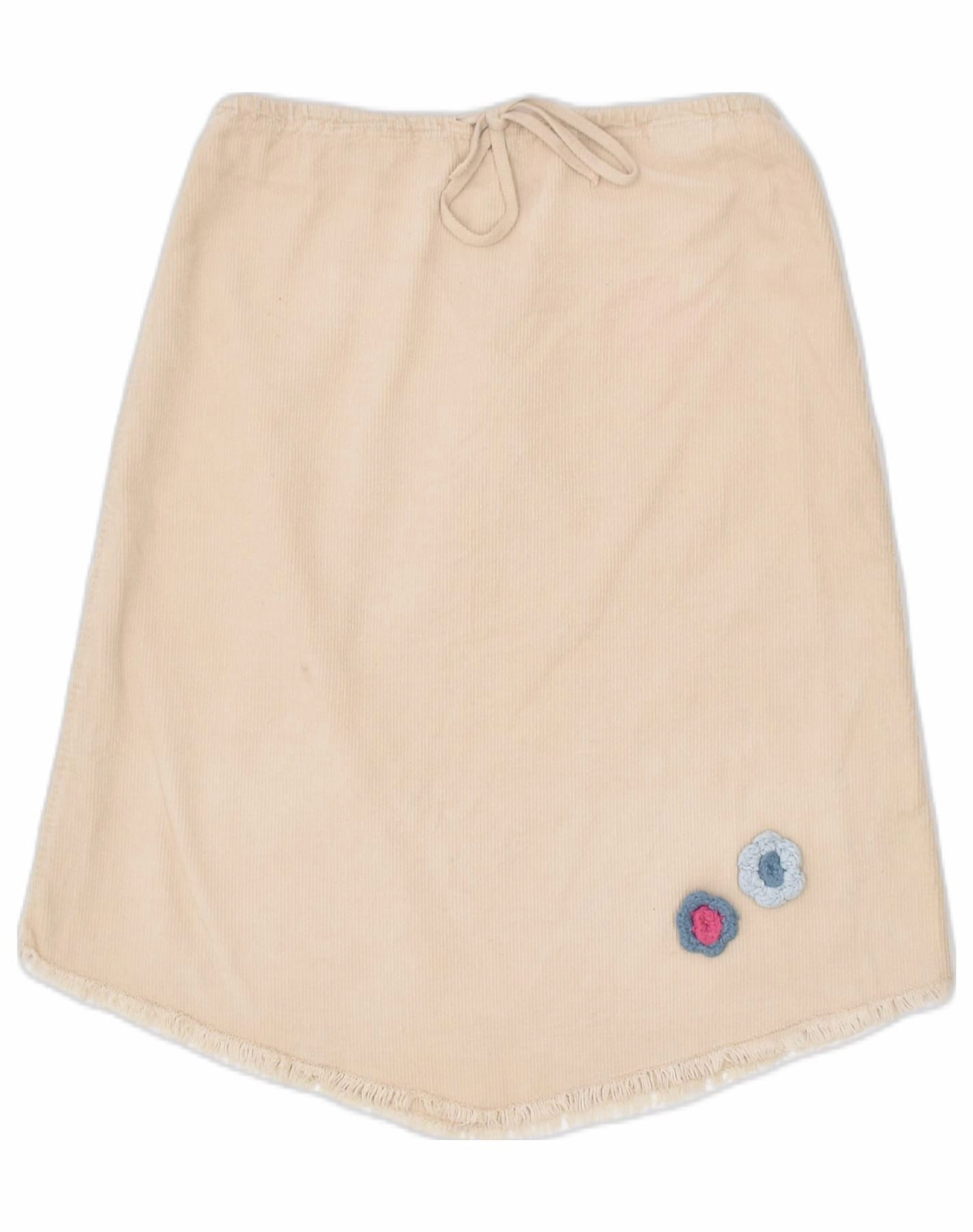 All Purpose BENETTON Girls Corduroy Skirt 9-10 Years Large W26 Beige Cotton
