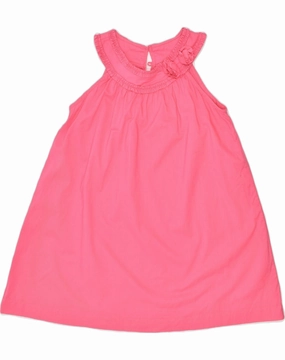Casual Style BENETTON Girls Tent Dress 7-8 Years Pink Cotton