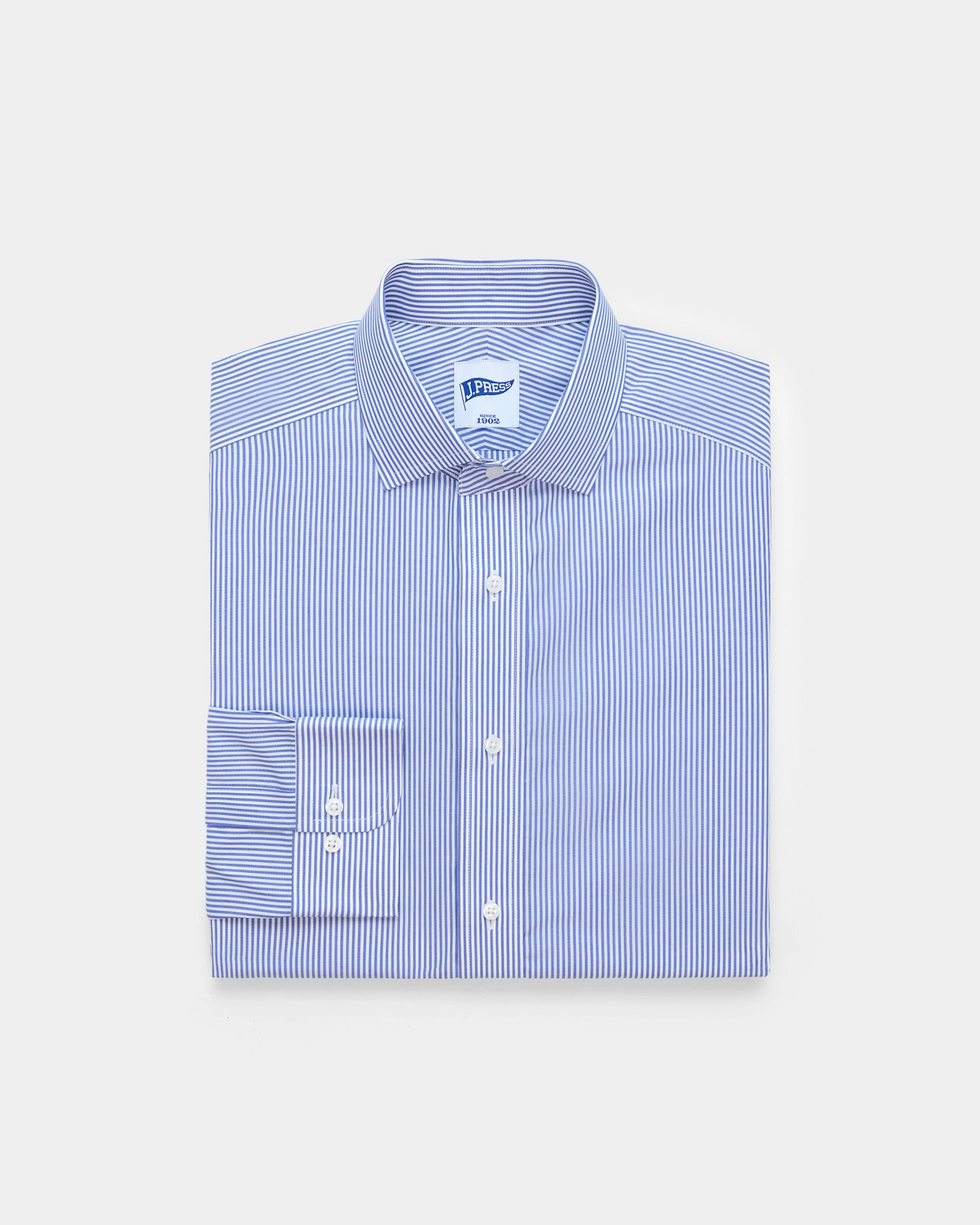 bohemian flair Youthful Style Bengal Stripe Spread Collar Dress Shirt - Trim Fit