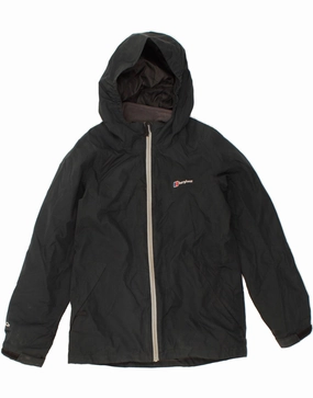 Layer Comfort Men's BERGHAUS Boys Hooded Windbreaker Jacket 11-12 Years Black Polyester
