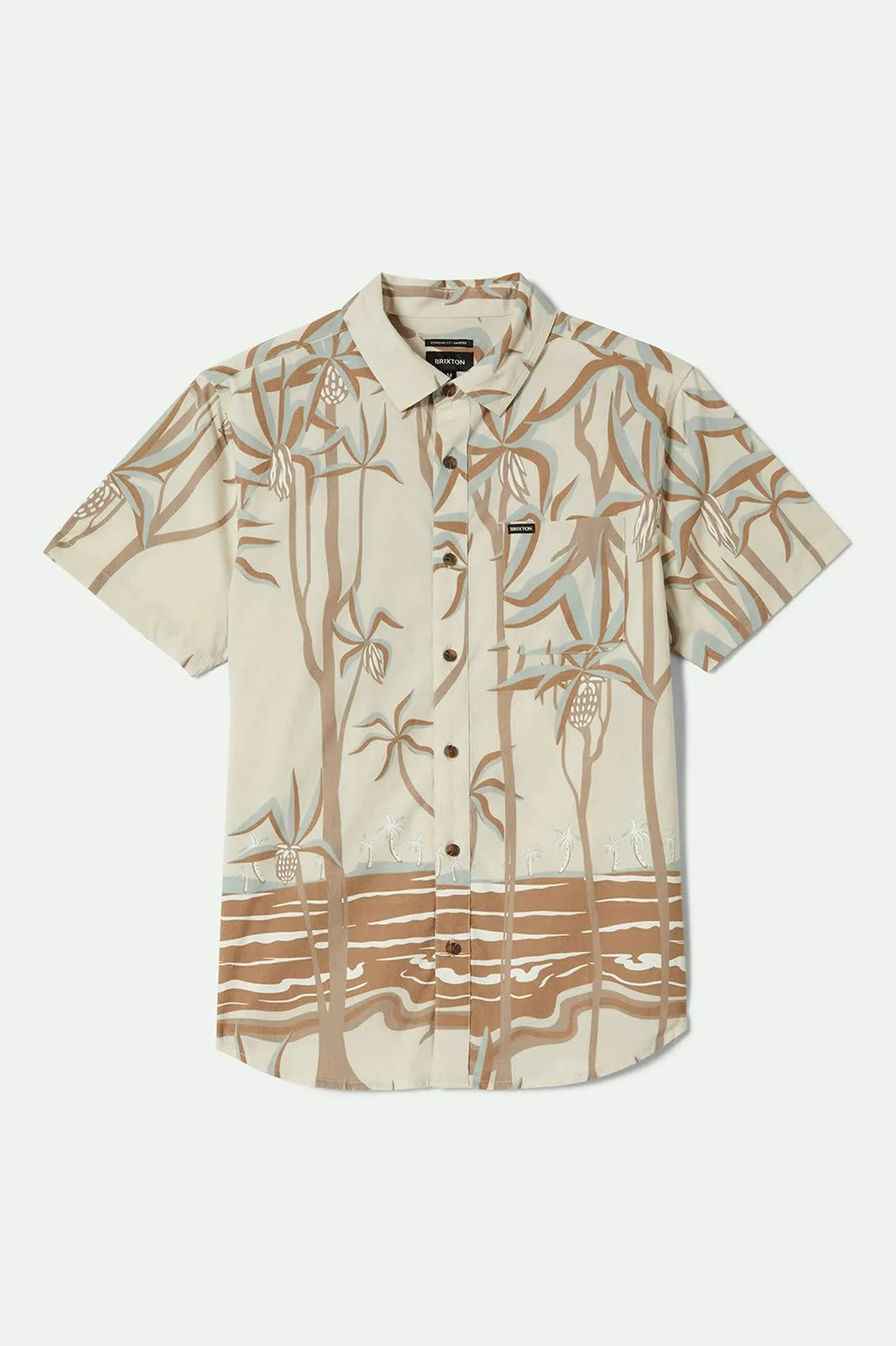 Plaid Design Weekend Style Charter Print S/S Shirt - Whitecap Scenic Trip