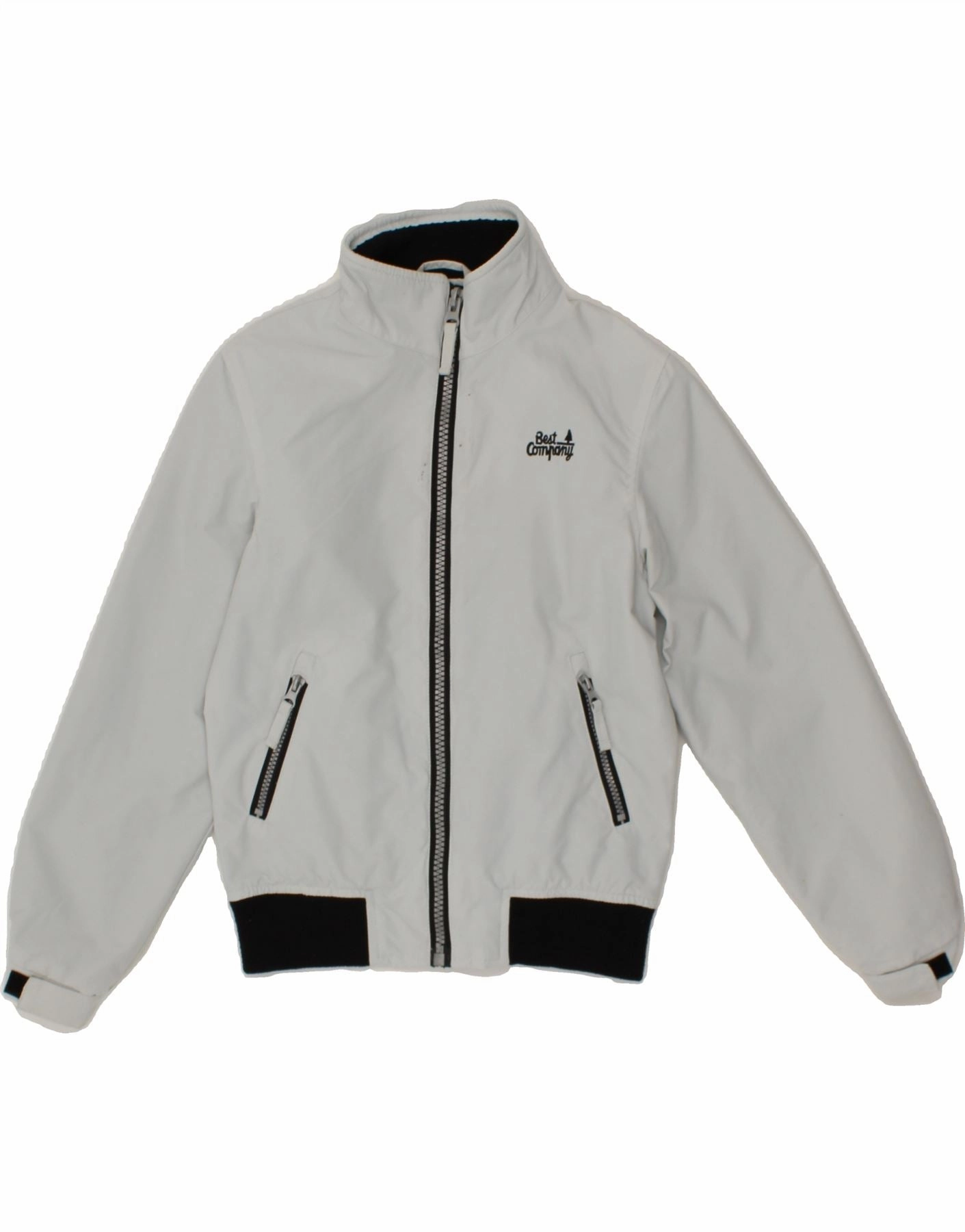 nurses color fast BEST COMPANY Boys Graphic Bomber Jacket 9-10 Years Grey Polyamide