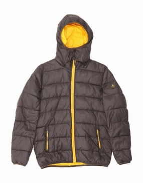 BEST COMPANY Boys Hooded Padded Jacket 14-15 Years Grey Polyester Eyeshadow suitable for solo travel