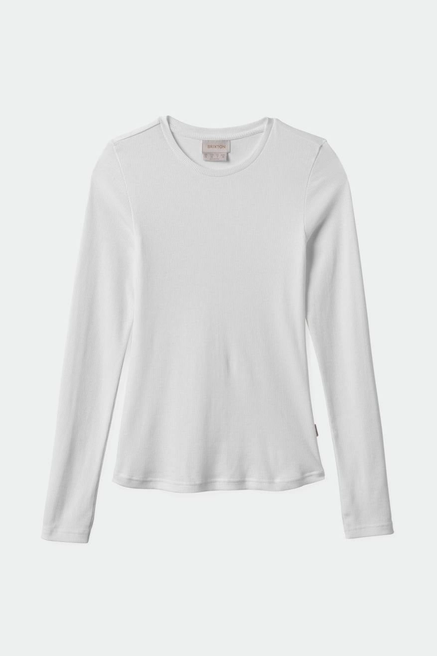 Betty L/S Tee - White Comfy Layering Soft Fit Wear