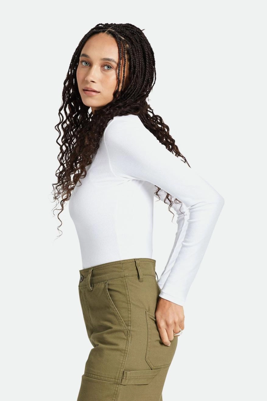 Betty L/S Tee - White adults'