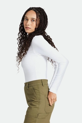 Classic Chic Everyday Fashion Betty L/S Tee - White
