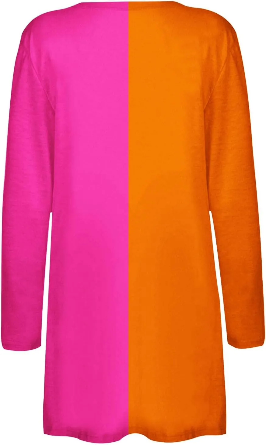 Bidobibo Cardigan Sweaters for Women Dressy Color Block Long Sleeve Top Casual Open Front Sweaters Womens Fall Outwear Coat