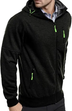 BIFUTON Hoodies for Men Zip Up, Mens Slim Fit Comfortable Casual Jogging Hoodie with Pockets Long Sleeve Full-Zip Sweatshirts