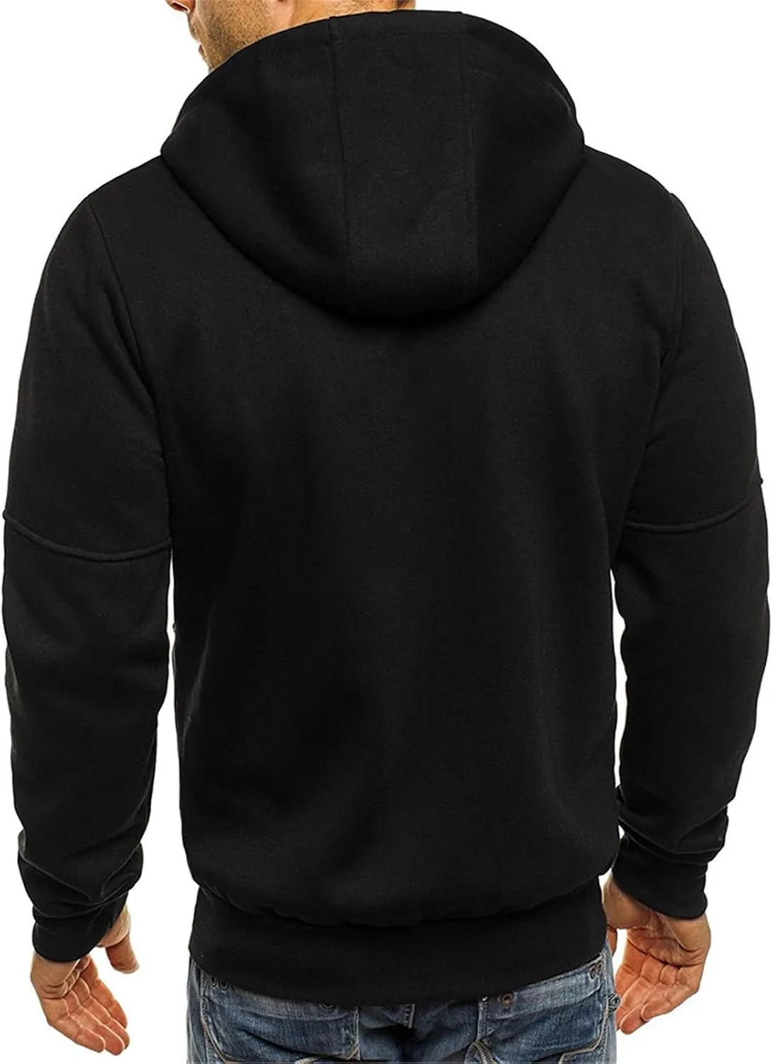 BIFUTON Hoodies for Men Zip Up, Mens Slim Fit Comfortable Casual Jogging Hoodie with Pockets Long Sleeve Full-Zip Sweatshirts