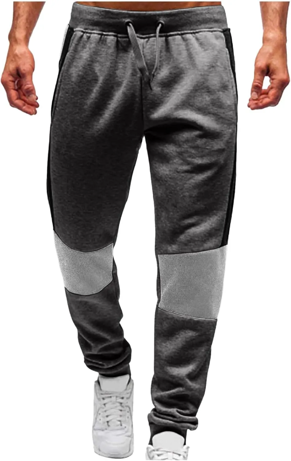 BIFUTON Joggers for Men,Mens Sweatpants with Pockets Color Matching Golf Pants for Men Relaxed Fit Lounge Pants Trousers