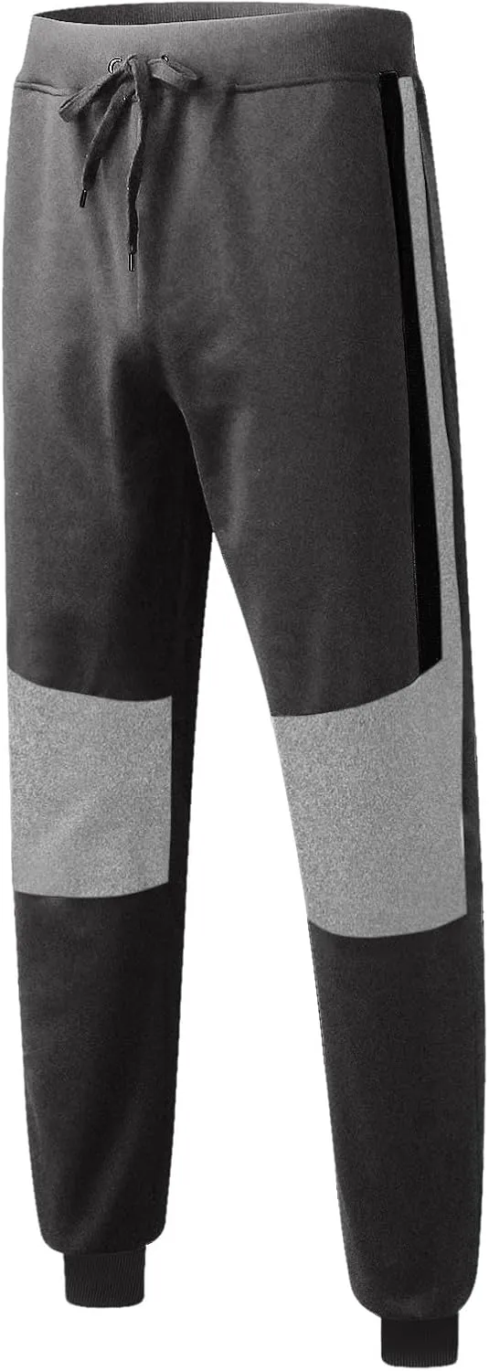 BIFUTON Joggers for Men,Mens Sweatpants with Pockets Color Matching Golf Pants for Men Relaxed Fit Lounge Pants Trousers