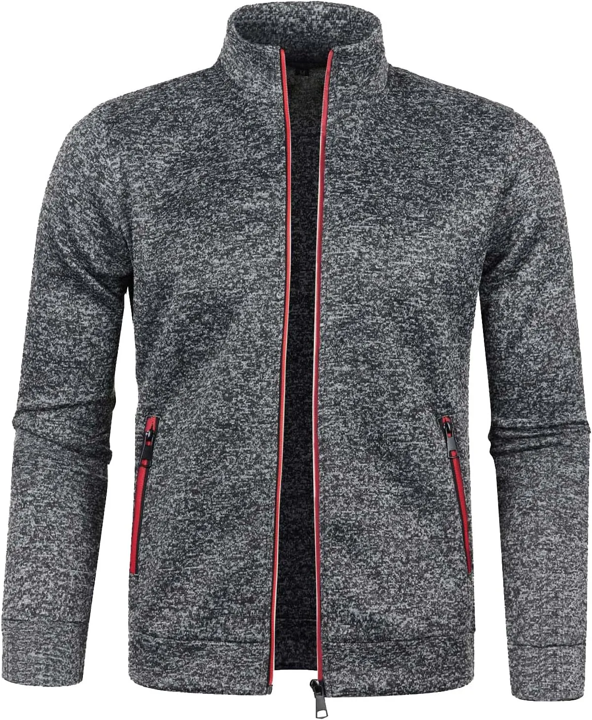 BIFUTON Mens Sweaters Full Zip Up Cardigans Men Regular Fit Sweater Casual Pocket Work Jackets for Men Thick Warm Outerwears